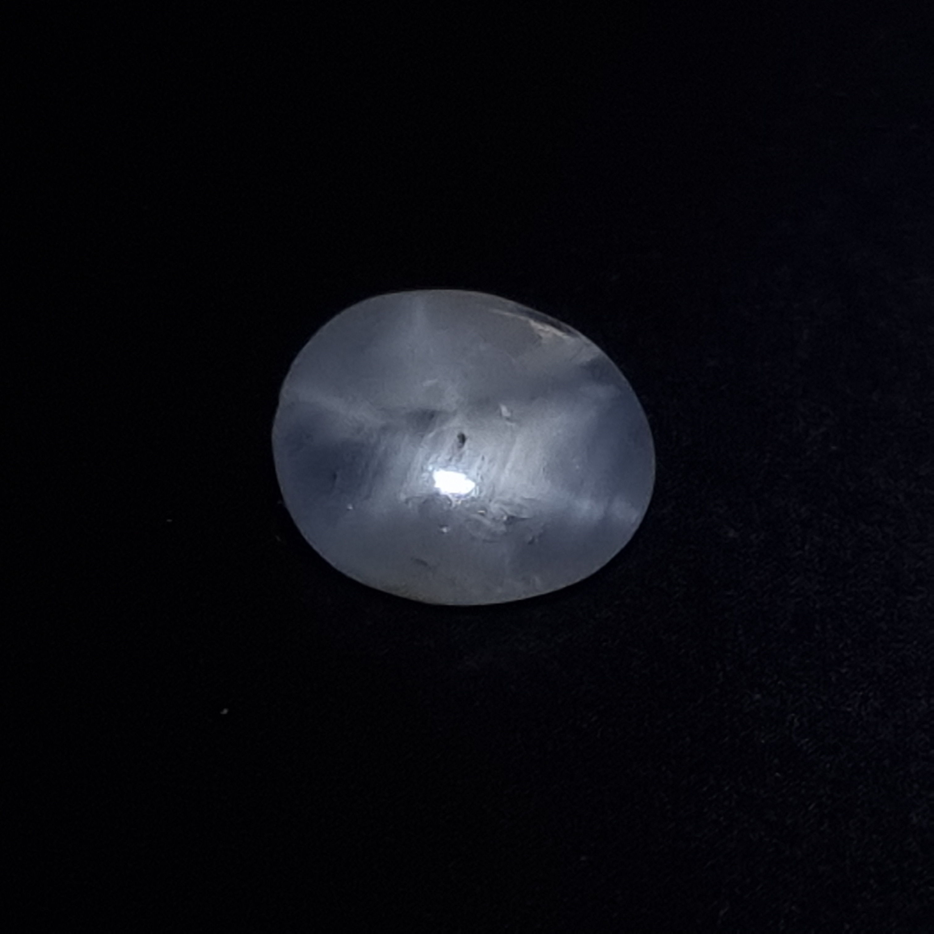 natural colourless 6 ray star sapphire